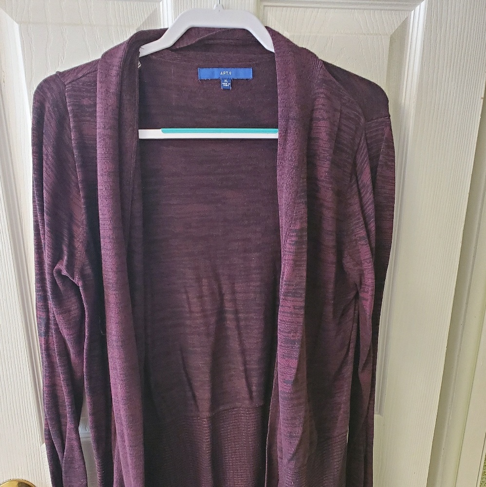Burgundy swing cardigan